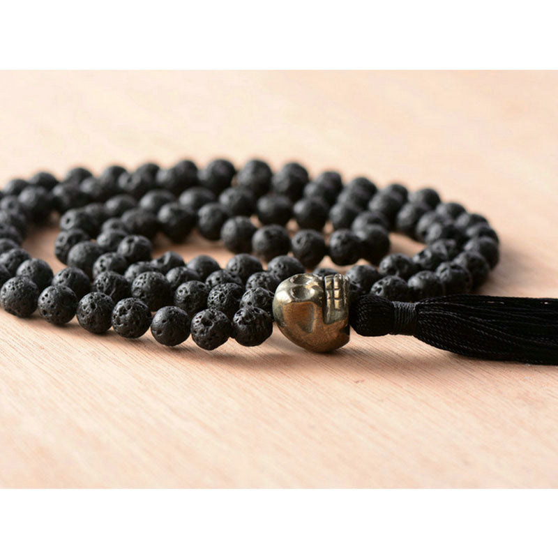 Pyrite Skull Pendant Tassel necklace Pyrite Skull Pendant Tassel necklace