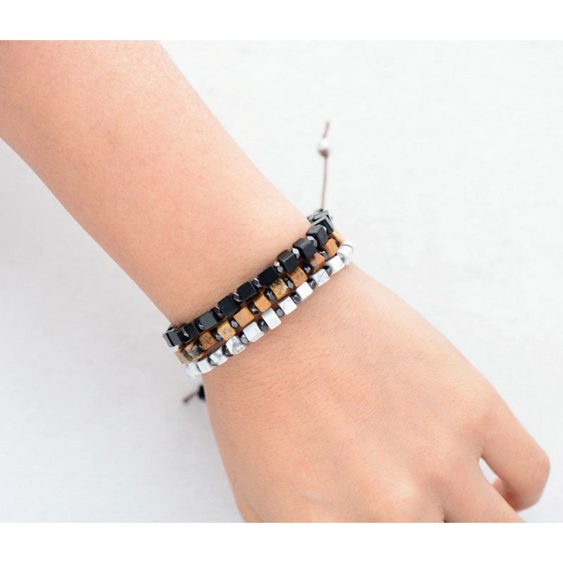 Square Natural Stone Bracelet Square Natural Stone Bracelet