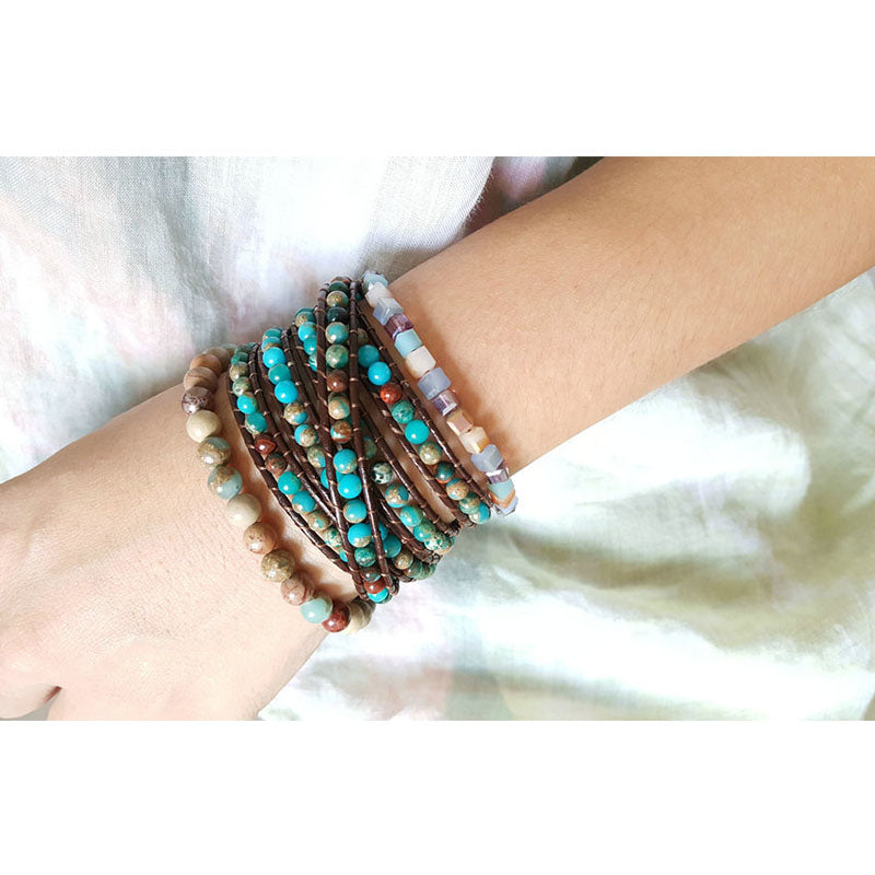 Natural Stone Leather Wrap Natural Stone Leather Wrap