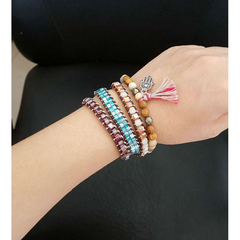 Pyrite and Tassel Bracelets Pyrite and Tassel Bracelets