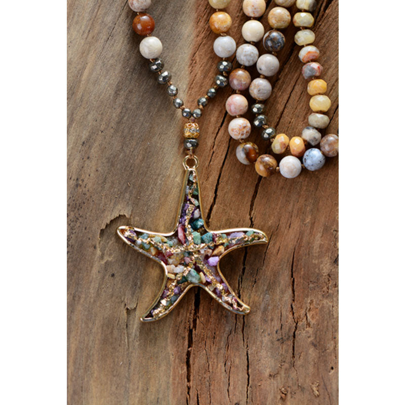 Pyrite Starfish Necklace Pyrite Starfish Necklace