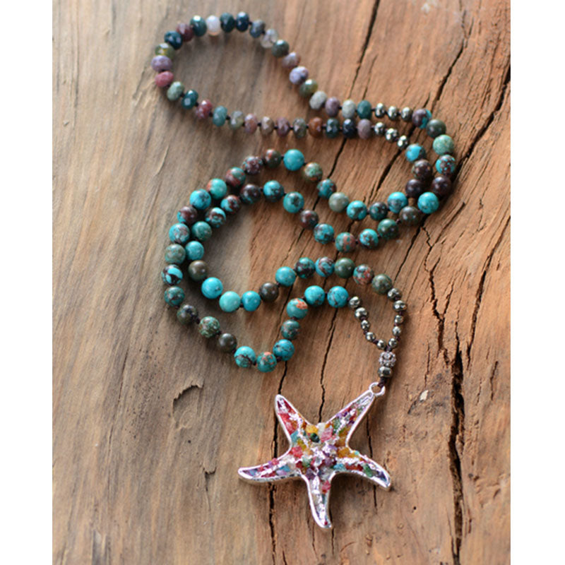 Pyrite Starfish Necklace Pyrite Starfish Necklace