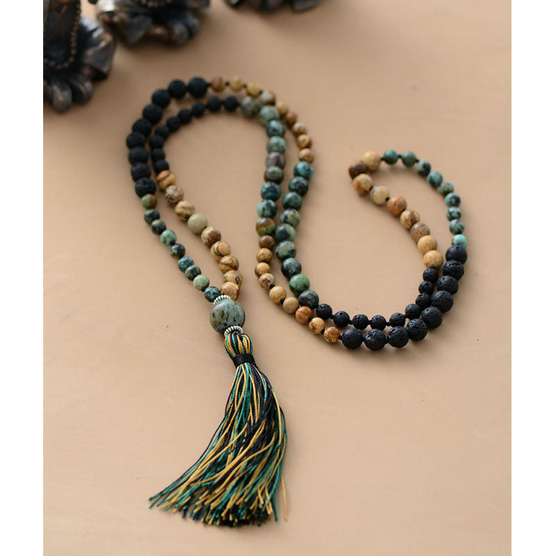 Mala Long Tassel Necklace Mala Long Tassel Necklace