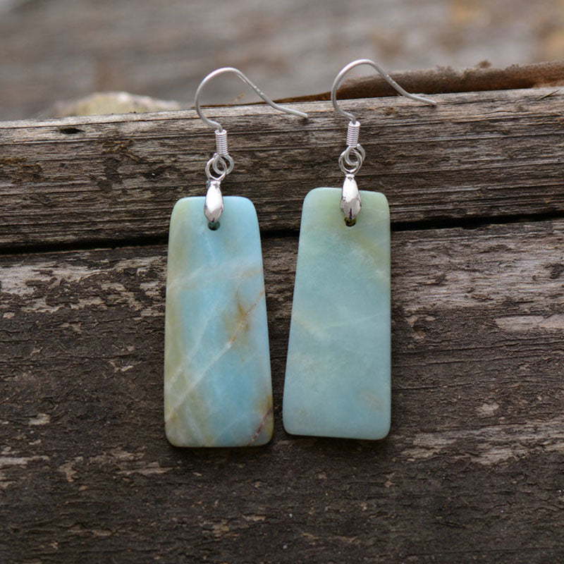 Natural Amazonite Earrings Natural Amazonite Earrings