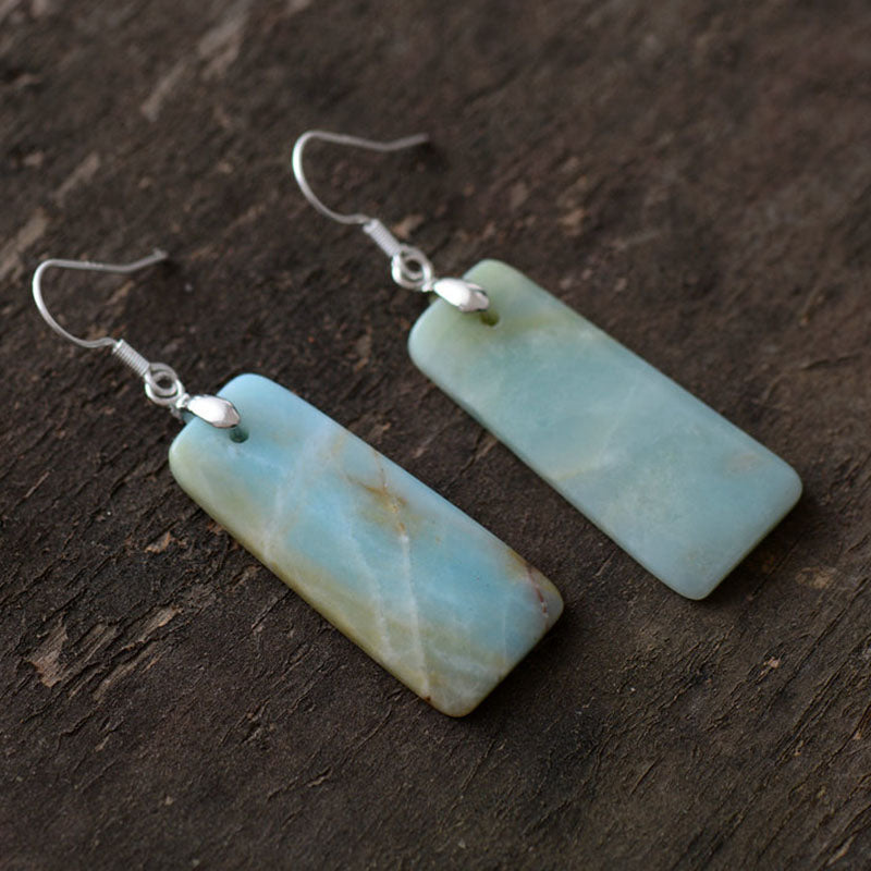 Natural Amazonite Earrings Natural Amazonite Earrings