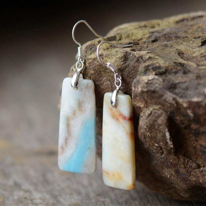 Natural Amazonite Earrings Natural Amazonite Earrings