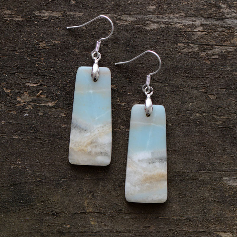 Natural Amazonite Earrings Natural Amazonite Earrings
