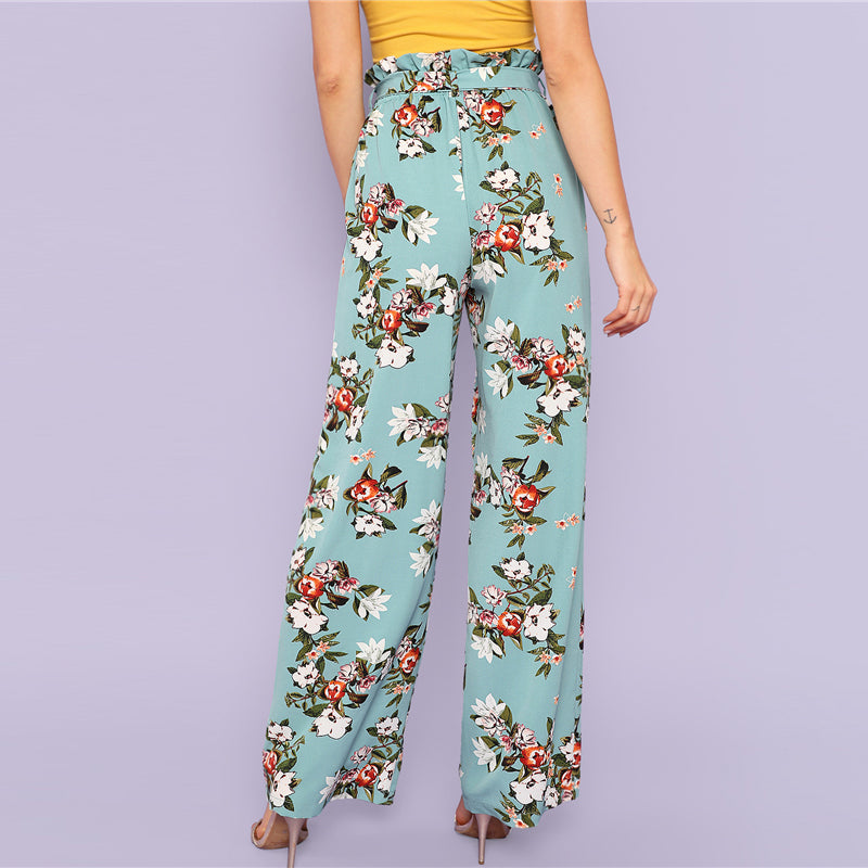 Ruffle Trim Wide Pants Ruffle Trim Wide Pants