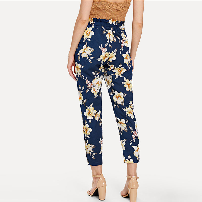 Floral Print Drawstring Pants Floral Print Drawstring Pants