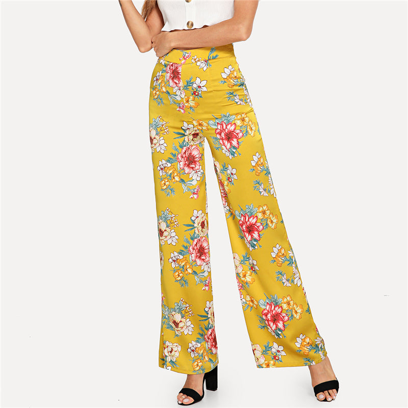 Multicolor Beach Wide Pants Multicolor Beach Wide Pants