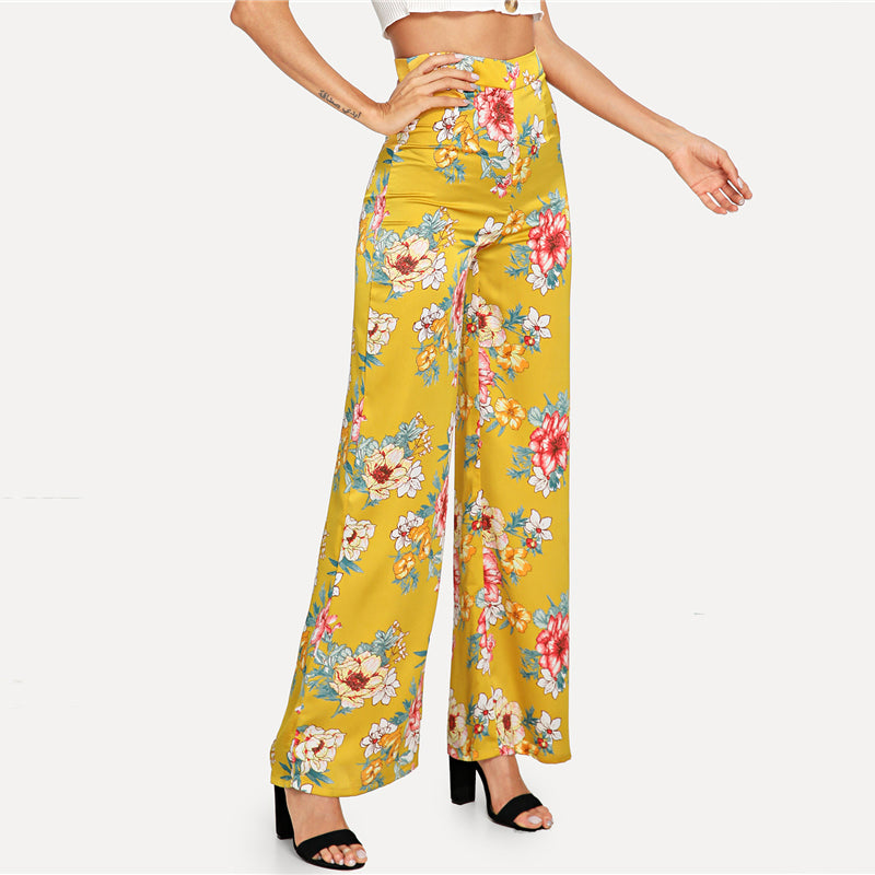 Multicolor Beach Wide Pants Multicolor Beach Wide Pants