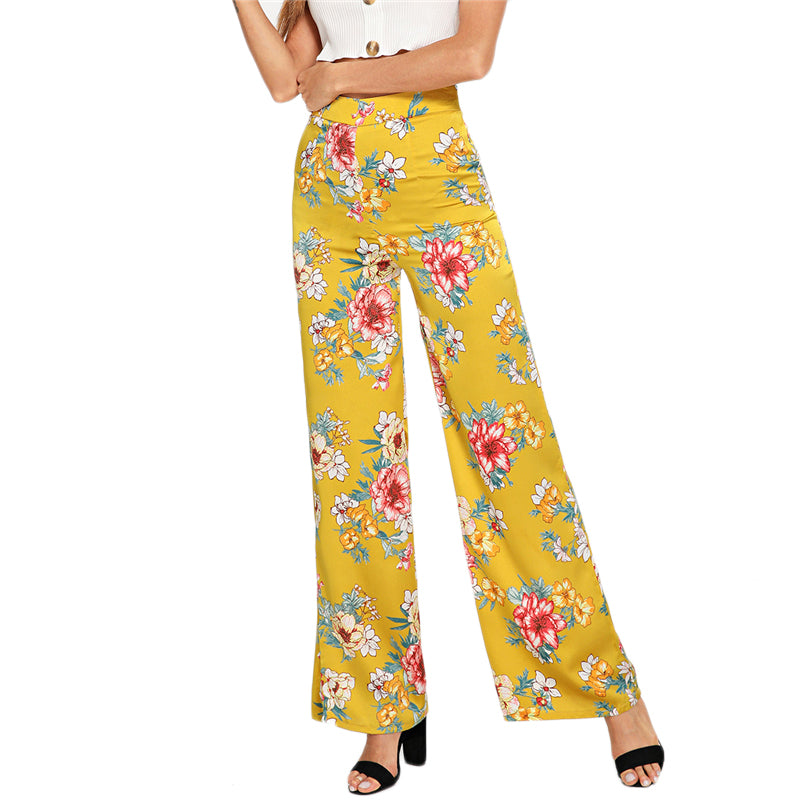 Multicolor Beach Wide Pants Multicolor Beach Wide Pants