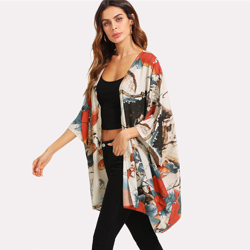 Flower Print Kimono Flower Print Kimono