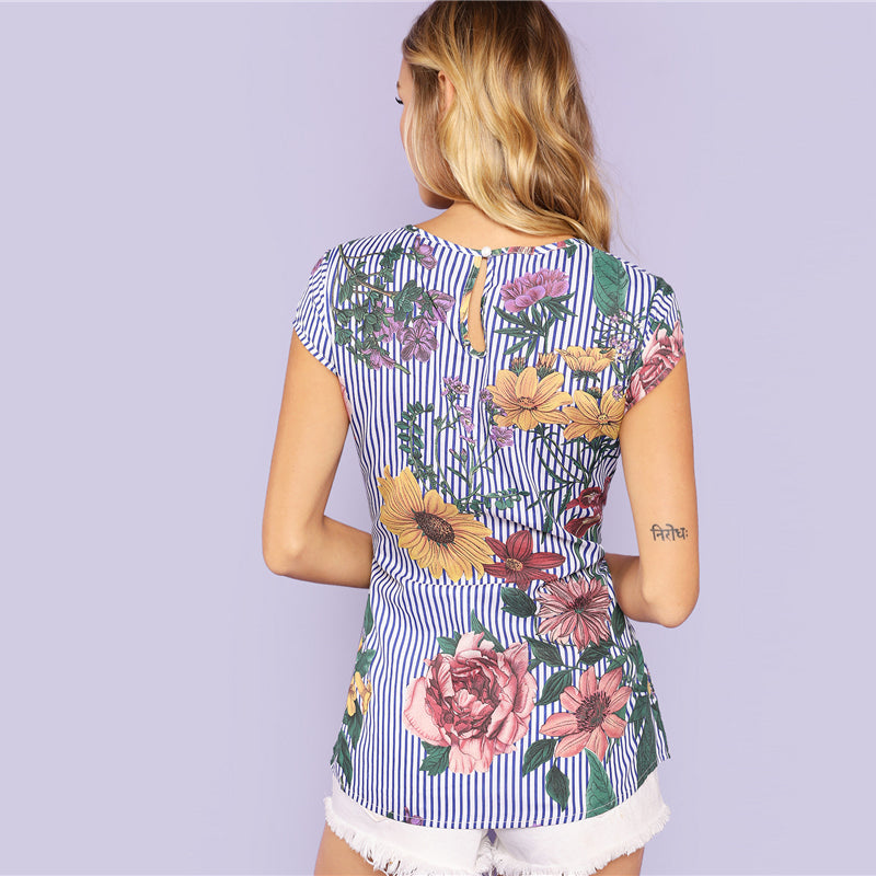 Striped Print Top Striped Print Top