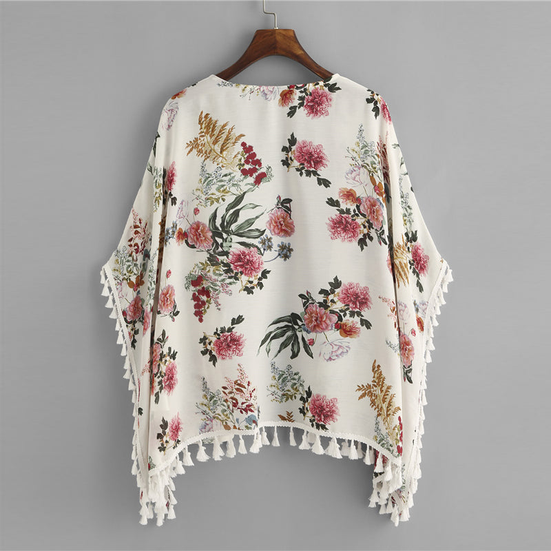 Floral Print Kimono