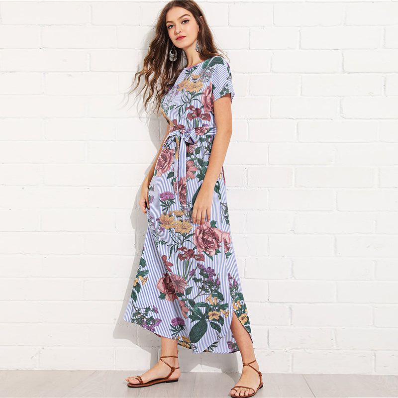 Boho Curved Hem Dress