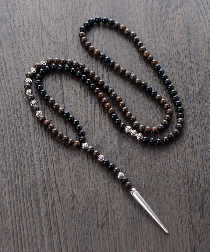 Bronzite Spike Pendant Necklace